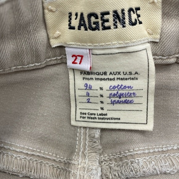 L’agence Margot Skinny Jeans in Biscuit Tan Size 27 High Rise Skinny Cropped - Picture 2 of 6
